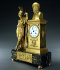 Picture of Fine French Empire clock of Alcibiades with the bust of Socrates 