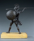 Picture of Grand Tour pair of patinated bronze classical warriors after David