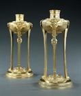 Picture of CA0335 Attractive pair of Athenienne cassolettes candlesticks
