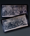 Picture of CA0291 Large 17thC pair of prints from the Triumphs of Alexander by Le Brun