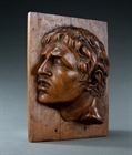 Picture of CA0310 French oak panel relief of the Laocoön's son Antiphantes