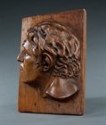 Picture of CA0310 French oak panel relief of the Laocoön's son Antiphantes