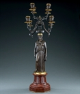 Picture of CA0303 Fine French Erechtheion caryatid candelabrum by Barbedienne