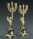 Picture of CA0304 Very Decorative Neoclassical Gilt Bronze Cupid Candelabra
