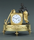 Picture of CA0334 Rare French Empire au bon sauvage 'Le Matelot' miniature clock