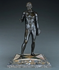 Picture of CA0300 Rare Grand Tour bronze Discophorus on Pietra Dura base