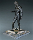 Picture of CA0300 Rare Grand Tour bronze Discophorus on Pietra Dura base