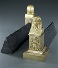 Picture of CA0318 Superb Gilt Bronze Pharaonic bust Retour d'Egypte Andirons