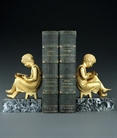 Picture of CA0287 Rare pair of French Empire ormolu bronze Library bookends