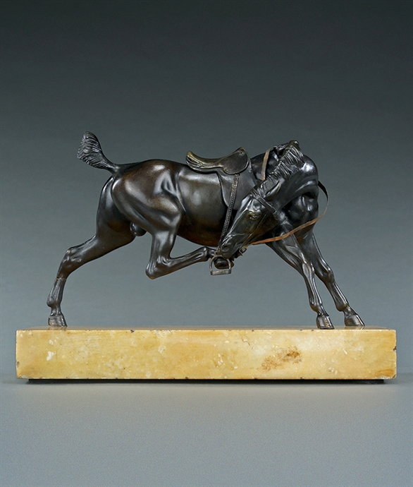 Picture of Fine French equestrian bronze of a riderless horse