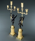 Picture of CA0276 Matched pair of twin light candelabra after Rabiat