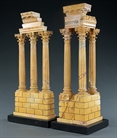 Picture of CA0271 Rare pair of Grand Tour temples from the Forum in Rome in Siena marble