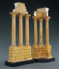 Picture of CA0271 Rare pair of Grand Tour temples from the Forum in Rome in Siena marble
