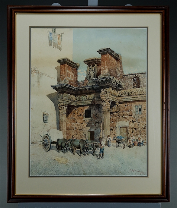 Picture of CA0256 Beautiful Grand Tour watercolour of the Forum of Nerva