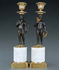 Picture of CA0262 Very decorative Louis XVI style Cupid candlesticks