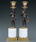 Picture of CA0262 Very decorative Louis XVI style Cupid candlesticks