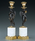 Picture of CA0262 Very decorative Louis XVI style Cupid candlesticks