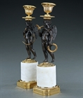 Picture of Decorative Louis XVI style Cupid candlesticks