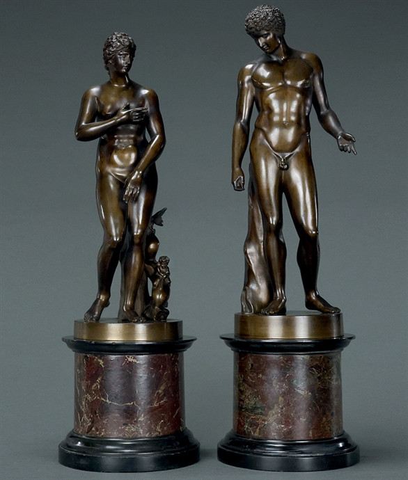 Picture of CA0255 Rare Grand Tour Capitoline Antinous and Venus de Medici by Boschetti