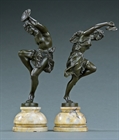 Picture of CA0270 Very decorative pair of bacchanalians by Rancoulet