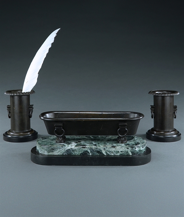 Picture of Regency classical Roman bath desk set