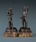 Picture of CA0268 Rare pair of Grand Tour Pugilists after Canova