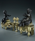 Picture of CA0249 Impressive pair of 19thC Louis XVI revival figural chenets