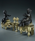 Picture of CA0249 Impressive pair of 19thC Louis XVI revival figural chenets