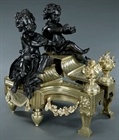 Picture of CA0249 Impressive pair of 19thC Louis XVI revival figural chenets