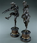 Picture of CA0252 Fine pair 19thC dancing bacchanalians after Jean Bulio
