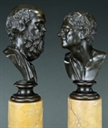 Picture of CA0223 Rare pairing of Grand Tour Busts of Demosthene and Socrates