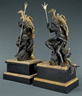 Picture of Pair 19thC Poseidon and Amphritrite Louis XV style bronzes