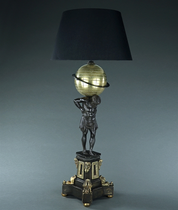 Picture of CA0240 Early 19th century Atlas Lamp in the manner of Thomas Messenger