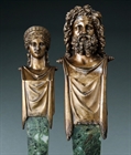 Picture of CA0232 Very Rare pair of Grand Tour Herms of Zeus and Juno