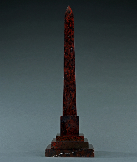 Picture of CA0203 Elegant English Red Serpentine Marble Obelisk