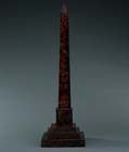 Picture of CA0203 Elegant English Red Serpentine Marble Obelisk