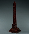 Picture of CA0203 Elegant English Red Serpentine Marble Obelisk