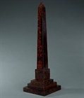 Picture of CA0203 Elegant English Red Serpentine Marble Obelisk