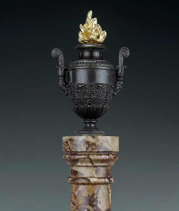 Picture of CA0205 Decorative NeoClassical Bronze urn on a marble column