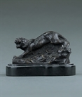 Picture of CA0185 Small Patinated Bronze Crouching Tiger 