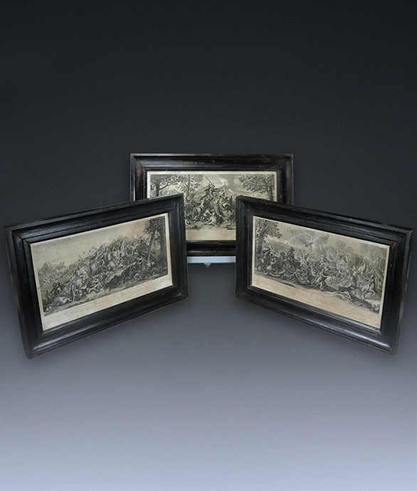 Picture of CA0214 Three 18thC prints from the 'Triumph of Alexander' by Le Brun