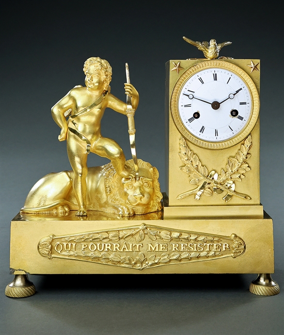 Picture of CA0209 French Empire Triumph of Love Over Strength Mantel Clock