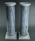 Picture of CA0187 Substantial Pair of Bardiglio and Carrara marble columns