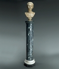 Picture of CA0190 Beautiful Grand Tour Verde Antico scagliola marble column