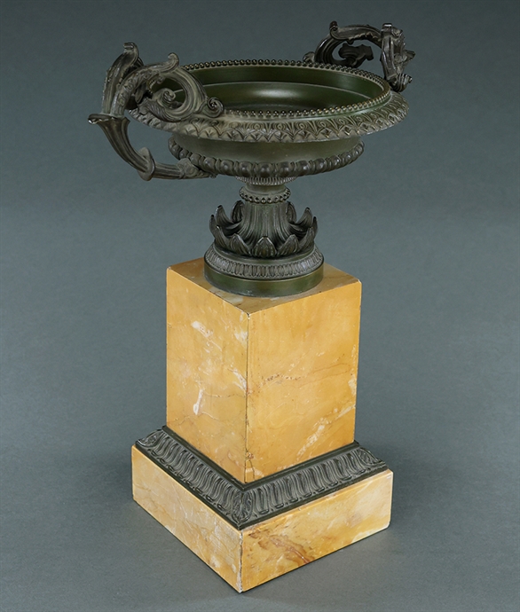 Picture of CA0176 Large French Bronze and Siena Marble Tazza