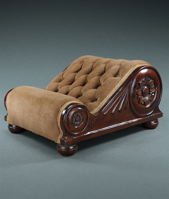 Picture of Fine English Regency Button upholstered Footstool