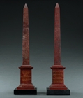 Picture of CA0189 Grand Tour Marmo Rosso Lateran and Flaminio obelisks