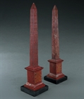Picture of CA0189 Grand Tour Marmo Rosso Lateran and Flaminio obelisks