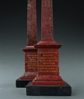 Picture of CA0189 Grand Tour Marmo Rosso Lateran and Flaminio obelisks