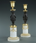 Picture of CA0191 Rare Elegant Louis XVI Caryatid Candlesticks in the manner of Dugourc